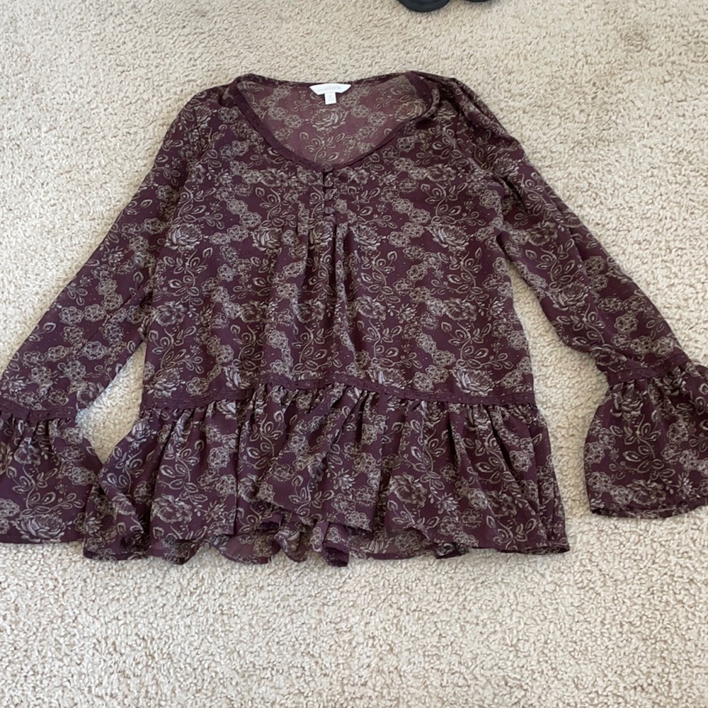 Charming Charlie Brown blouse